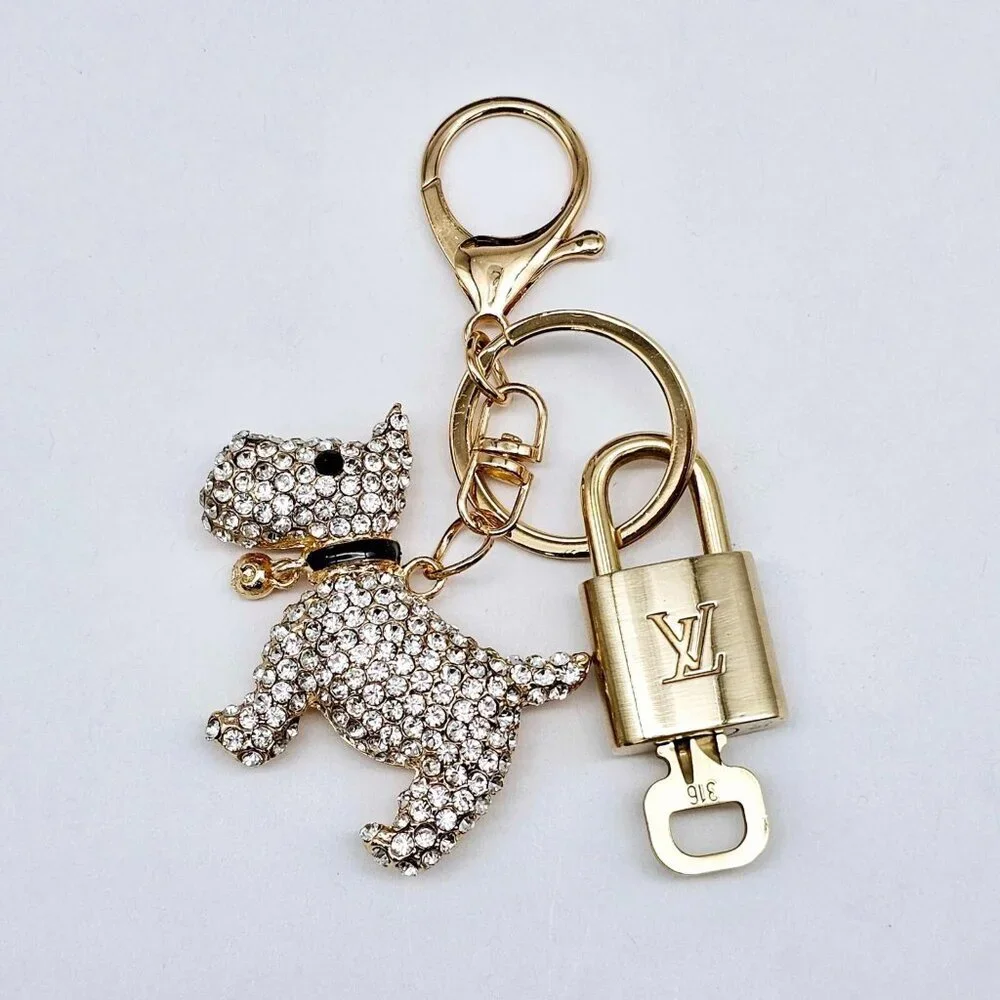 Authentic Louis Vuitton Gold Padlock 🔒 Key Set w/ Unbranded Bag Charm